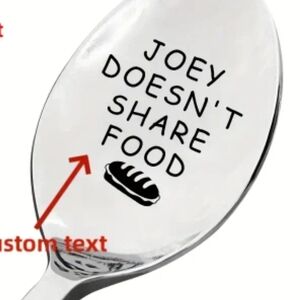 Engraved Silver Spoon - Joey Doesn't Share Food